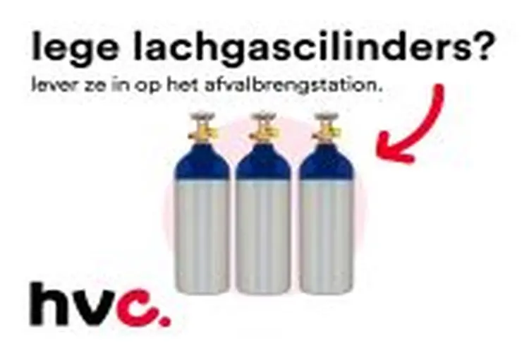 HVC roept op tot inleveren van lege lachgascilinders bij afvalbrengstations