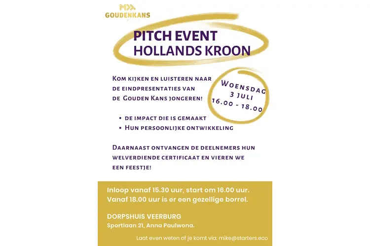 Pitch Event Gouden Kans Project Hollands Kroon