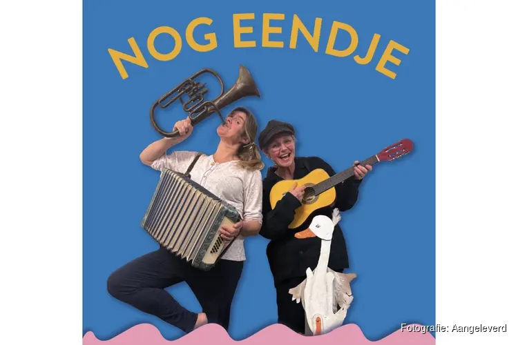 Poppentheater Belletje Sterk speelt een vrolijke poppenvoorstelling  over een mopper eend in Scagon De Luxe