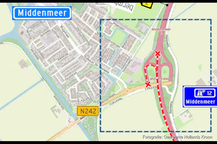 Onderhoud A7: Nachtelijke afsluiting tussen Middenmeer en Medemblik op 26, 27 en 28 februari