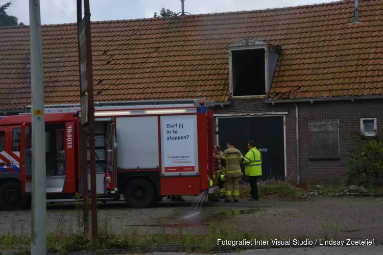 Klein brandje in schuur Wieringerwerf