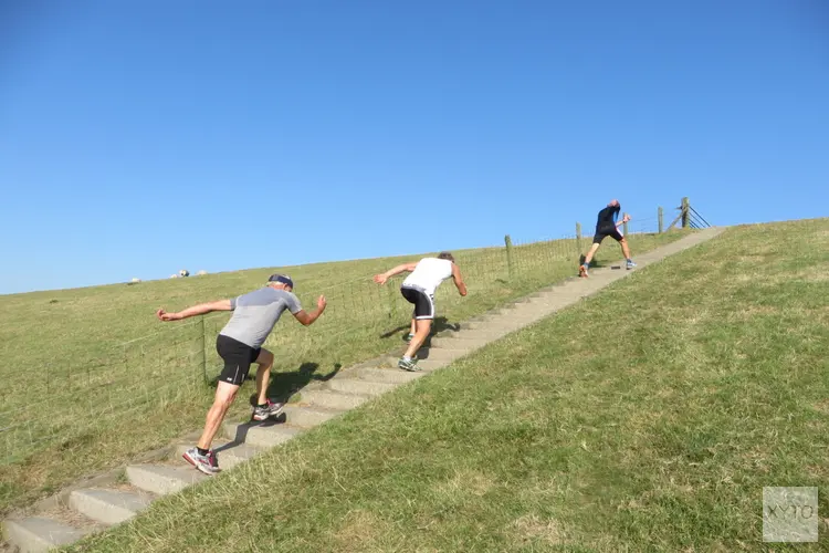 Schaatsdroogtraining in Westerland